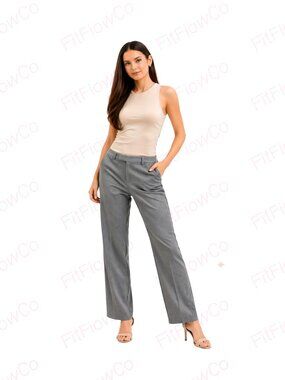 Old Navy Gray Dress Pants Women Size 6 Short Essential Stretch At Waist